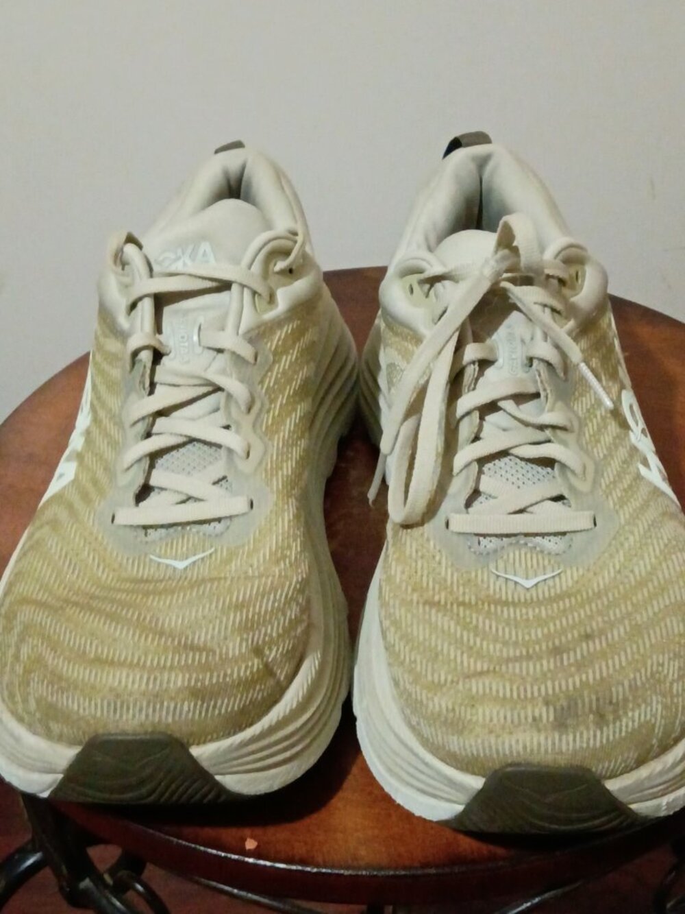 Hoka One Gaviota 5 Athletic Running Shoe Barley Oat Milk Green Men's Size 11 D - Picture 11 of 14
